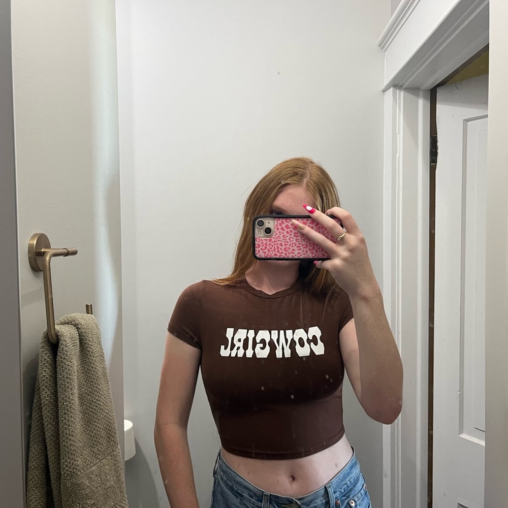 iconic cowgirl crop baby tee